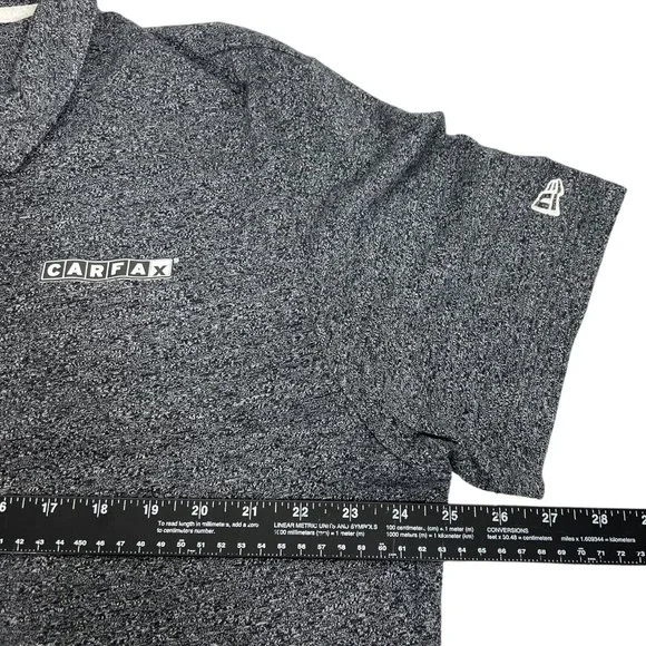 New Era Carfax Work Polo Shirt Men XL Gray Auto Employee Uniform Cars Sales - Picture 16 of 16